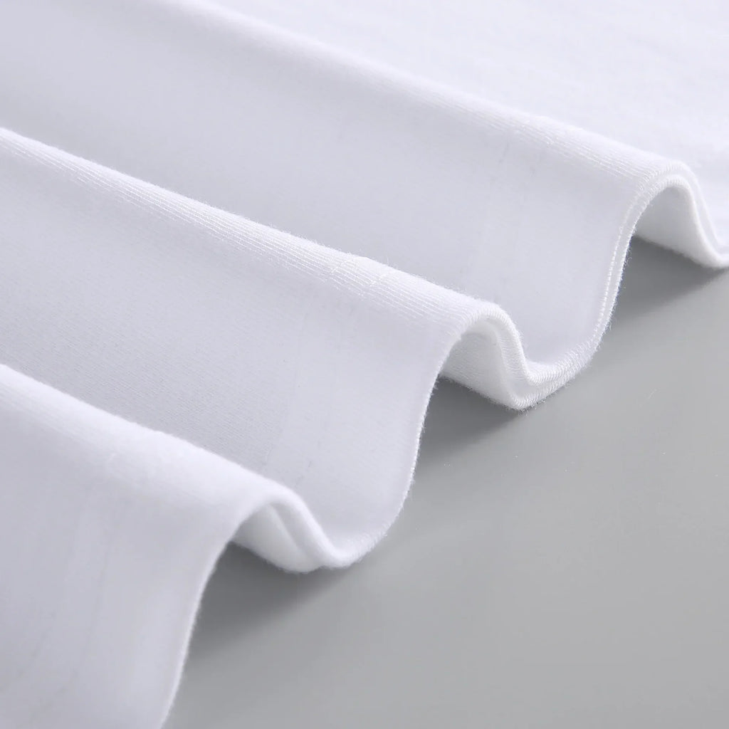 Heavy Cotton Men's Long Sleeve T Shirt Solid Color Cotton Bottom Shirt Half Sleeve 100% Cotton T Shirt Korean Tee