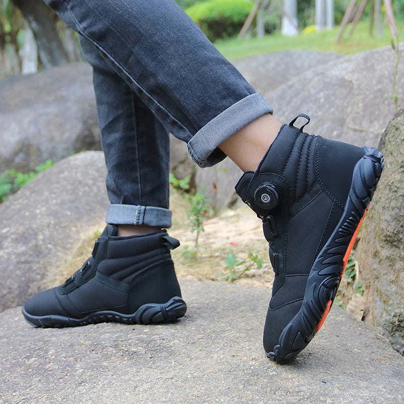 Men Winter Boots Outdoor Barefoot Boots for Women Ankle Boots Plush Warm Snow Shoes Non-slip Sneakers Plus Size Couple Shoes