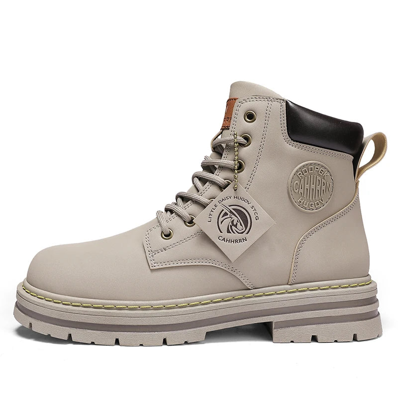 2026 Winter Ankle Boots Men's Boots Outdoor Yellow Boots Classic Design High Top Men Casual Shoes Botas Para Hombre