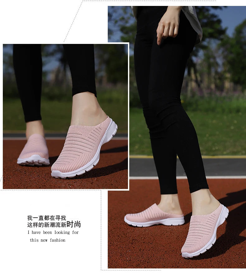 Men Slippers Summer Mesh Breathable Home Indoor Slippers Men Thick Bottom Slides Fashion Couple Walking Shoes Chanclas Hombre
