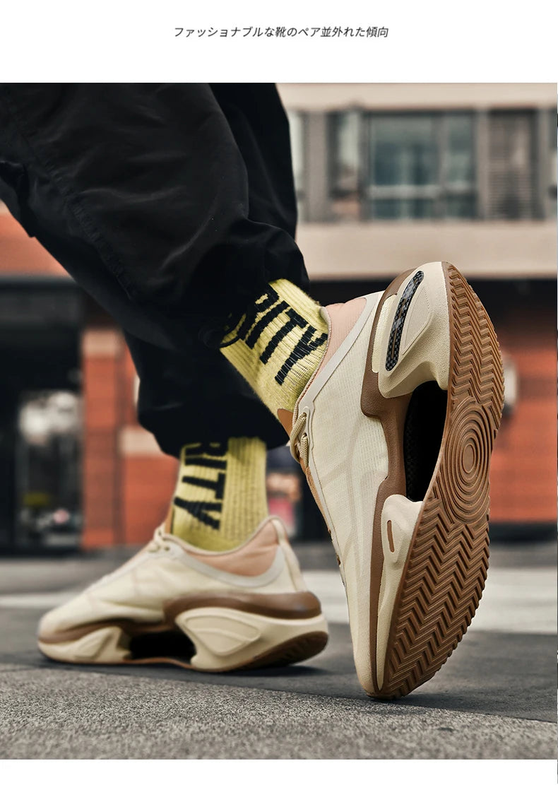 Men's Basketball Shoes Breathable Cushioning Non-Slip Wearable Runing Shoes Gym Training Athletic Basketball Sneakers for Women