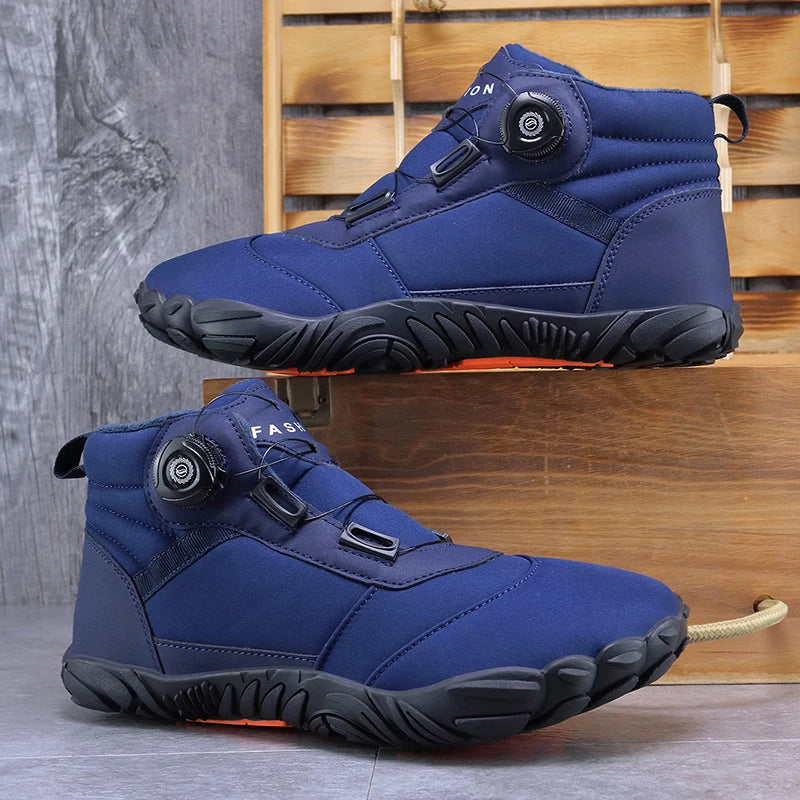 Men Winter Boots Outdoor Barefoot Boots for Women Ankle Boots Plush Warm Snow Shoes Non-slip Sneakers Plus Size Couple Shoes