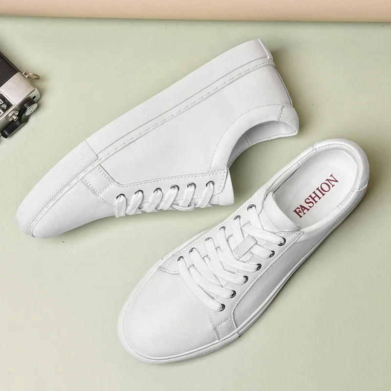 Luxury Brand Men's Sneakers Genuine Leather Casual Shoes Leisure Walk Men Shoes All-match Outdoor Skateboard Footwear For Male
