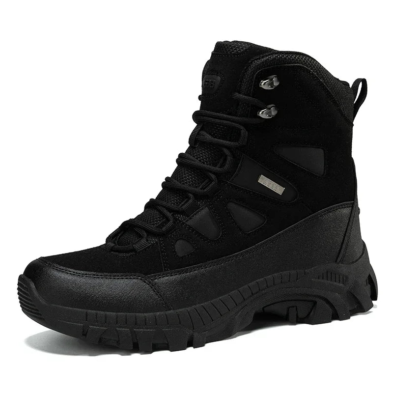 Men Tactical Boots Lace Up Military Army Boot Unisex Work Hiking Shoe Desert Waterproof Brand Climbing Shoe Male Ankle Size Plus