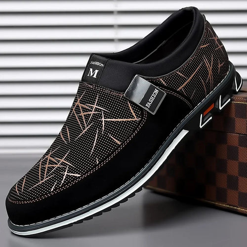 Business Men Leather Shoes for Men 2025 New Comfort Trend Flat Work Shoes Casual Moccasin Sneakers Slip on Big Size Male Loafers