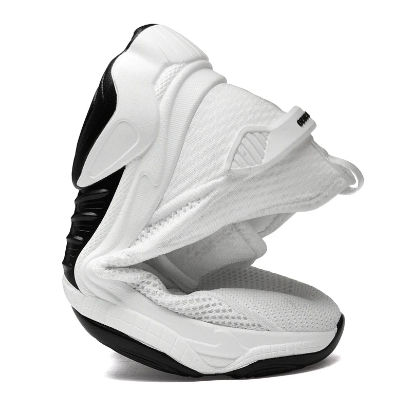 Chunky Lift Shoes Men Elevator Sneakers  Height Increase Insole 6cm  Mesh Summer Plus Size 36-46