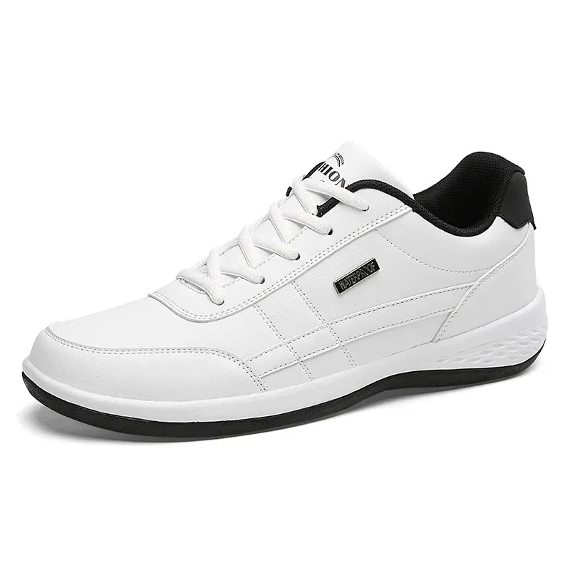 Shoes for Lace Up Footwear Vulcanized Men Leather Sneaker Waterproof Casual Comfortable Men's Sneaker Man Shoe Masculino