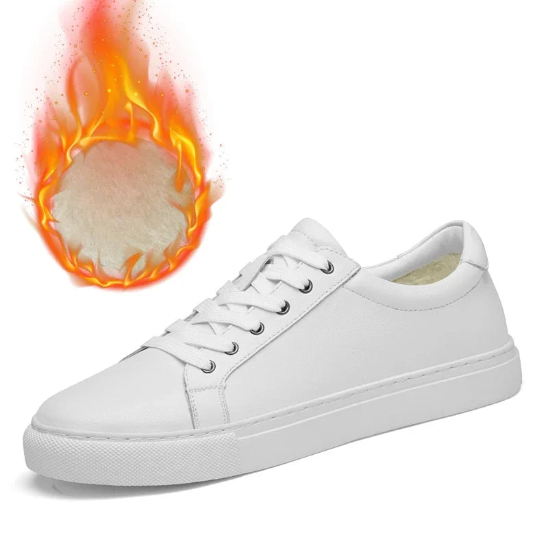 Luxury Brand Men's Sneakers Genuine Leather Casual Shoes Leisure Walk Men Shoes All-match Outdoor Skateboard Footwear For Male