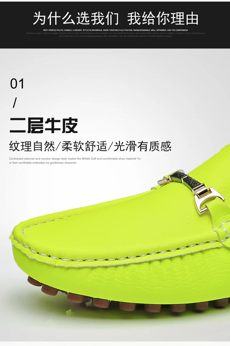 MAEDEF Men's Loafers 2024 Spring Autumn Fashion Shoes Men Classic Brand High Quality Leather Comfy Drive Shoes Boat Casual Shoes