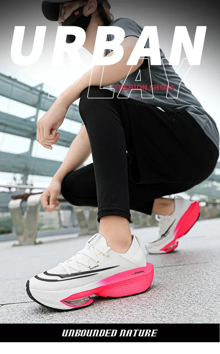 Road Running Shoes, Carbon Board Marathon, Boys' Summer Sports Shoes, Thick Soled Air Cushion, Genuine Running Shoes