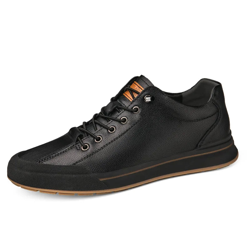 Genuine Leather Casual Shoes for Men 6CM Height Increase Sports Shoes High Quality Flats Shoes Male Brand Office Work Shoe