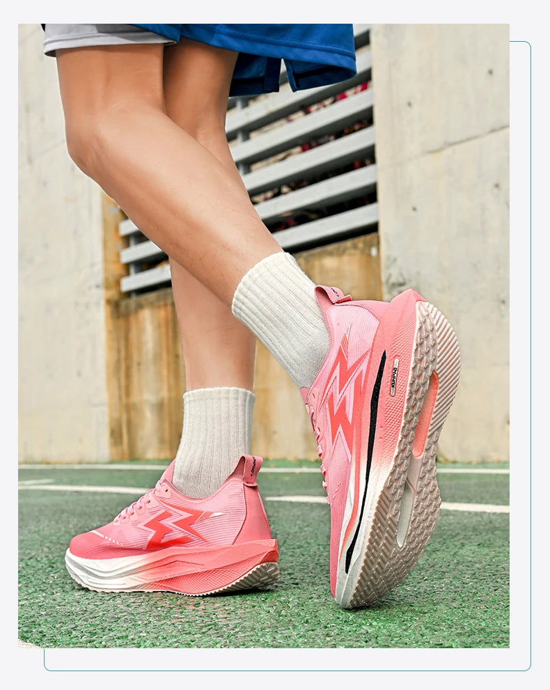 Men Running Shoes Marathon Carbon Board Speciality Sports Breathable Lightweight Women's Comfortable Athletic Nonskid Sneakers