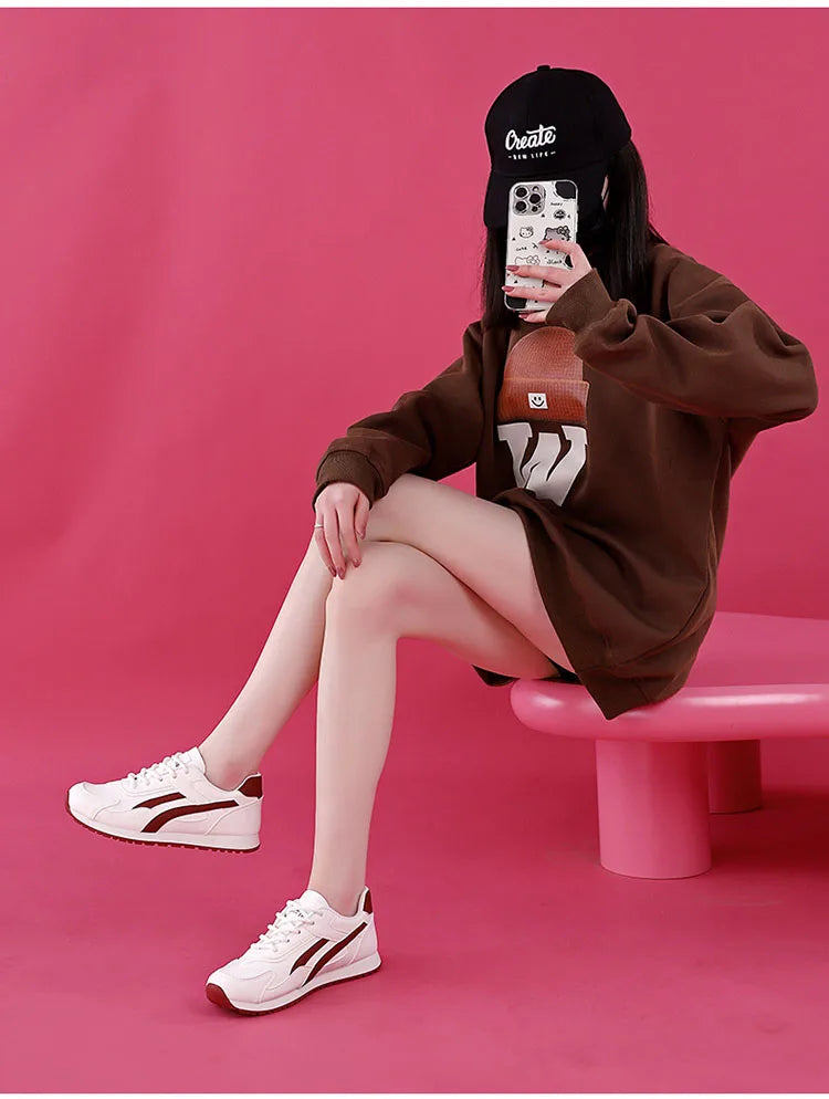 Plus Size Women White Shoes Female Spring New Style Female Student Casual Sports Versatile Sneakers Women Forrest Gump Shoes