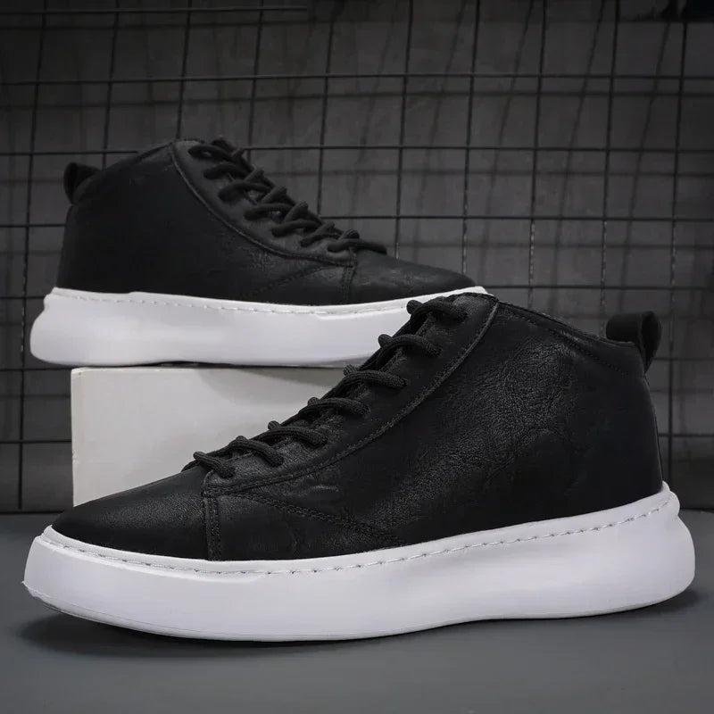 Shoes for Men Fashion Casual Sports Shoes Male Sneakers Trend Genuine Leather 2023 New Flat Running Shoes Large Size 39-46 White