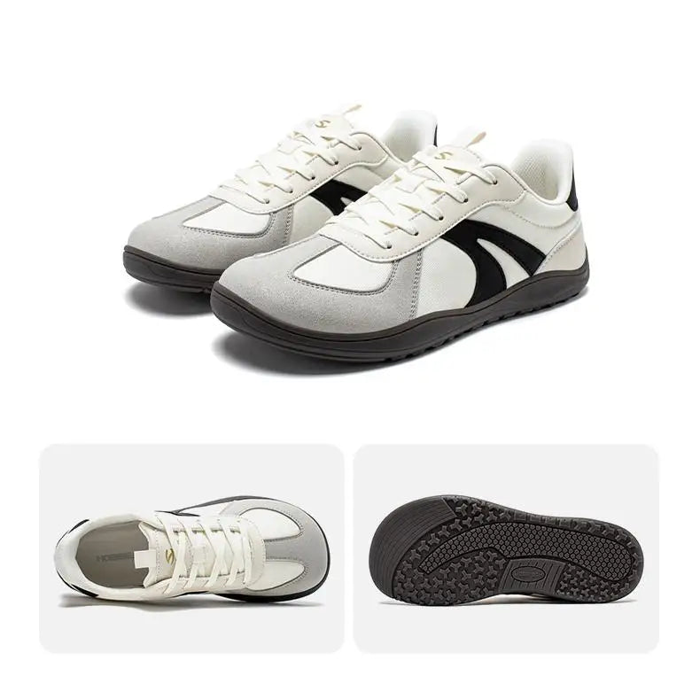 HOBIBEAR Wide Toe Barefoot Shoes Mens Womens Zero Drop Minimalist Sneakers Retro Outdoor Walking Shoes