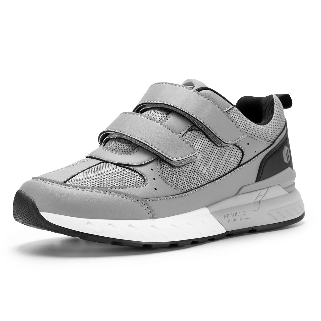 FitVille Diabetic Shoes for Men Extra Wide Width Adjustable Closure Walking Shoes Slip-on Sneakers for Foot Pain Relief Swollen