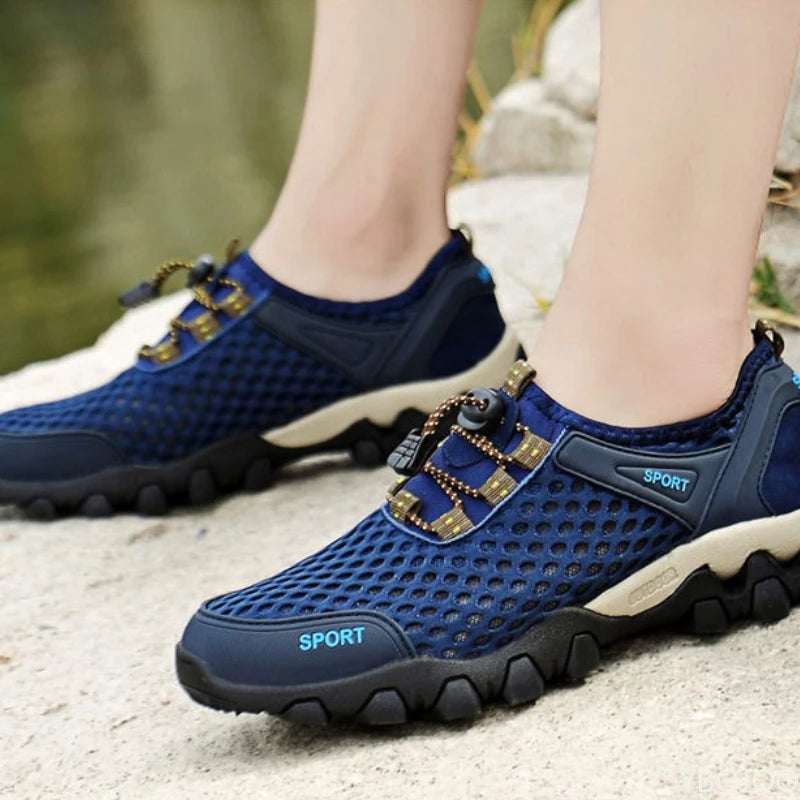 Summer Fashion Breathable Water Wading Men's Shoes Sports and Leisure Running Trend Flat Bottomed Mountaineering Sports Shoes