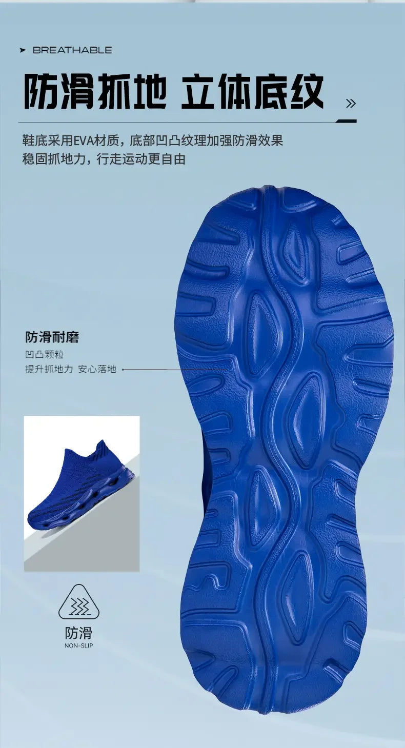 Hiking Shoes Men's Sports Running Black Running Shoes Breathable Mesh Women Lightweight Shock-absorbing Tennis Shoes Large Size