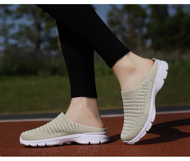Men Slippers Summer Mesh Breathable Home Indoor Slippers Men Thick Bottom Slides Fashion Couple Walking Shoes Chanclas Hombre