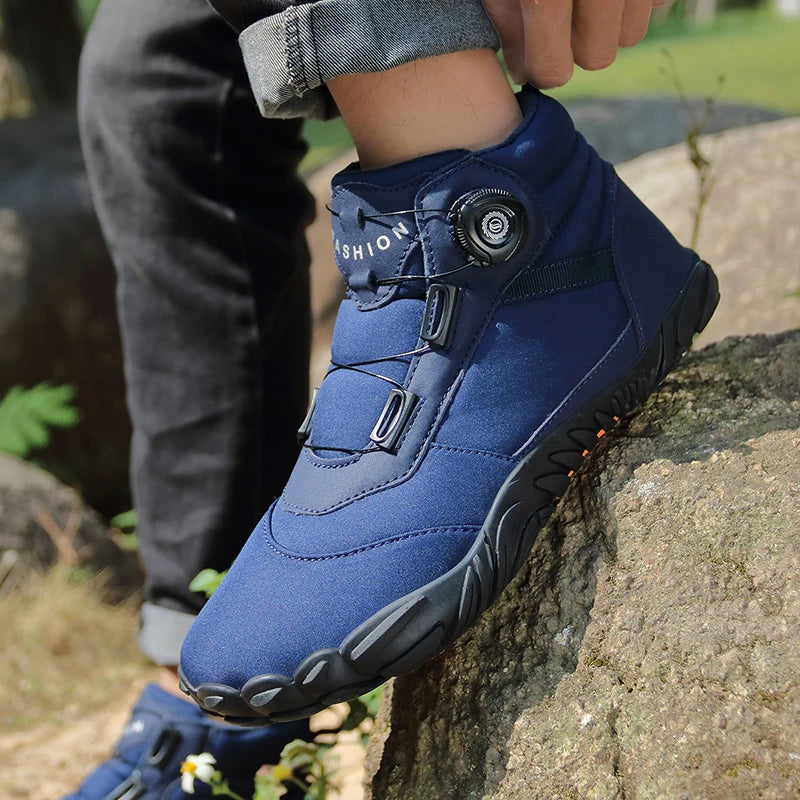 Men Winter Boots Outdoor Barefoot Boots for Women Ankle Boots Plush Warm Snow Shoes Non-slip Sneakers Plus Size Couple Shoes