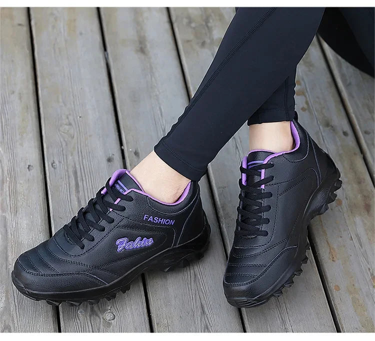 New 2025 Autumn Winter Sneakers Women Comfort Soft Sole Non Slip Casual Shoes for Women PU Waterproof Sport Shoes Zapatillas