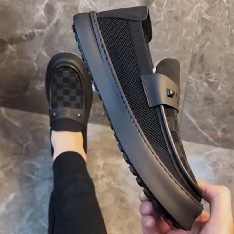 2025 Autumn New British Style Mens Casual Shoes Fashion Trend Board Shoes Male Flat Shoes Platform Business Casual Loafers Mens