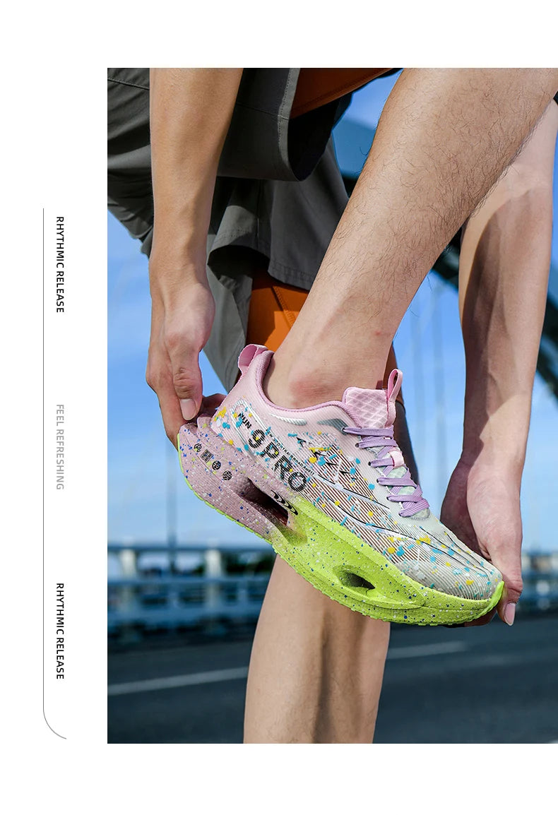 Running Shoes Speciality Carbon Board Marathon Men Sports Breathable Lightweight Women's Comfortable Athletic Nonskid Sneakers
