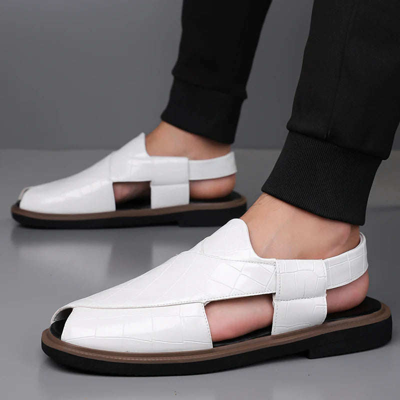 Men's Summer Fashionable Breathable Sandals Wear-Resistant Anti-Slip Comfortable Versatile Trendy Men's Shoes-2021