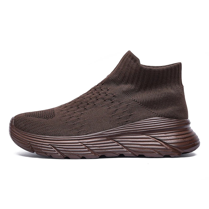 Soft Light Sneakers Men and Women Plus Size 35-46 Unisex Sports Shoes Thick Sole Cushioning EVA Slip On Ankle Socks Shoes