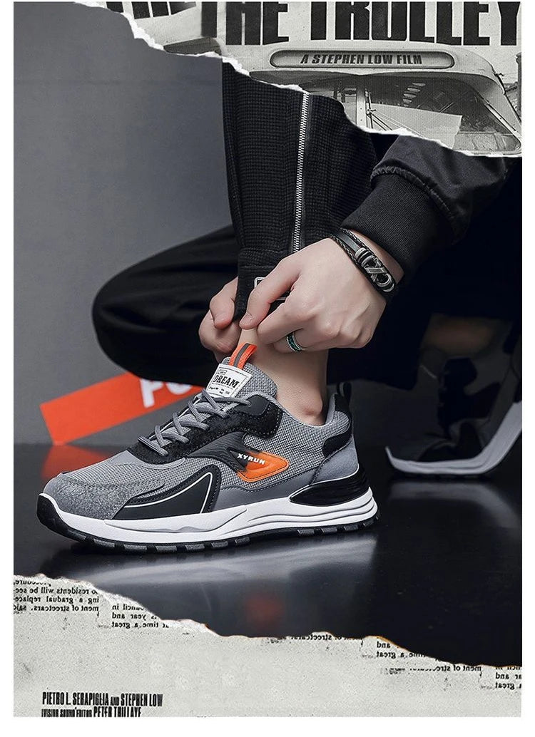 Fashion Men Shoes Versatile Mesh Men Sneakers Brand Breathable Running Shoes Anti-Slip Platform Sport Shoes Male Tenis Masculino