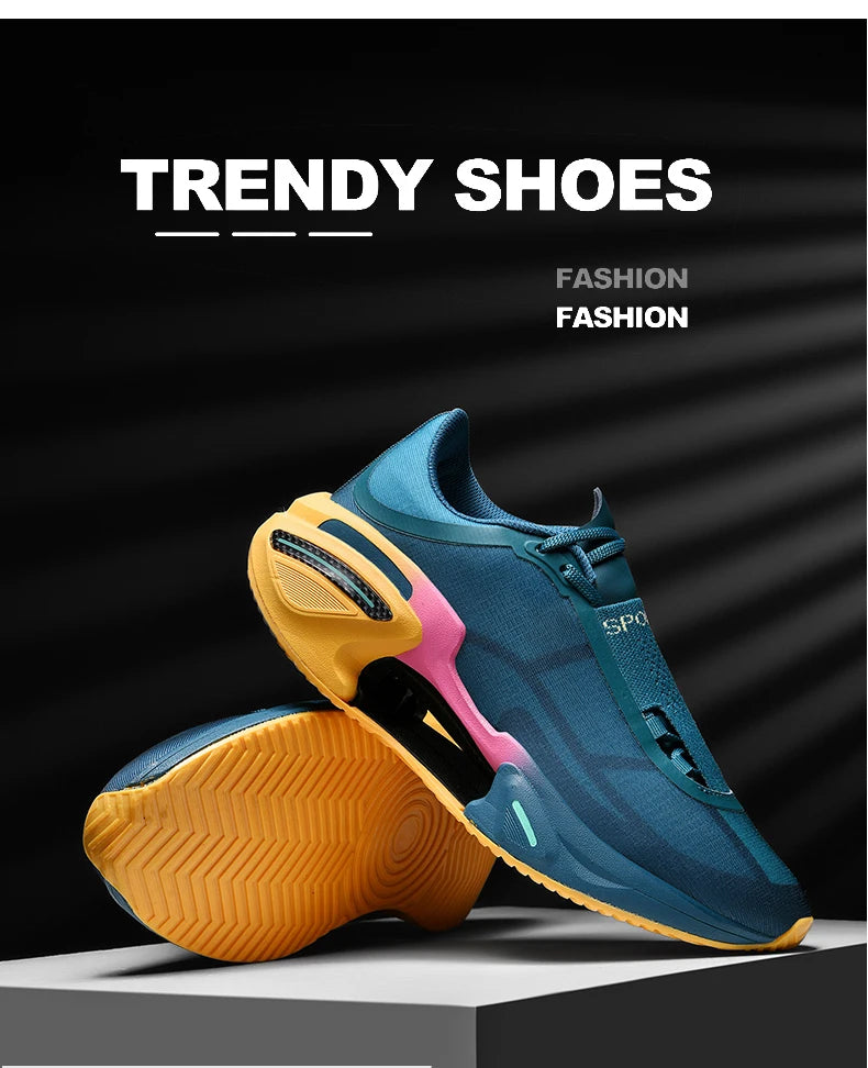 Men's Basketball Shoes Breathable Cushioning Non-Slip Wearable Runing Shoes Gym Training Athletic Basketball Sneakers for Women