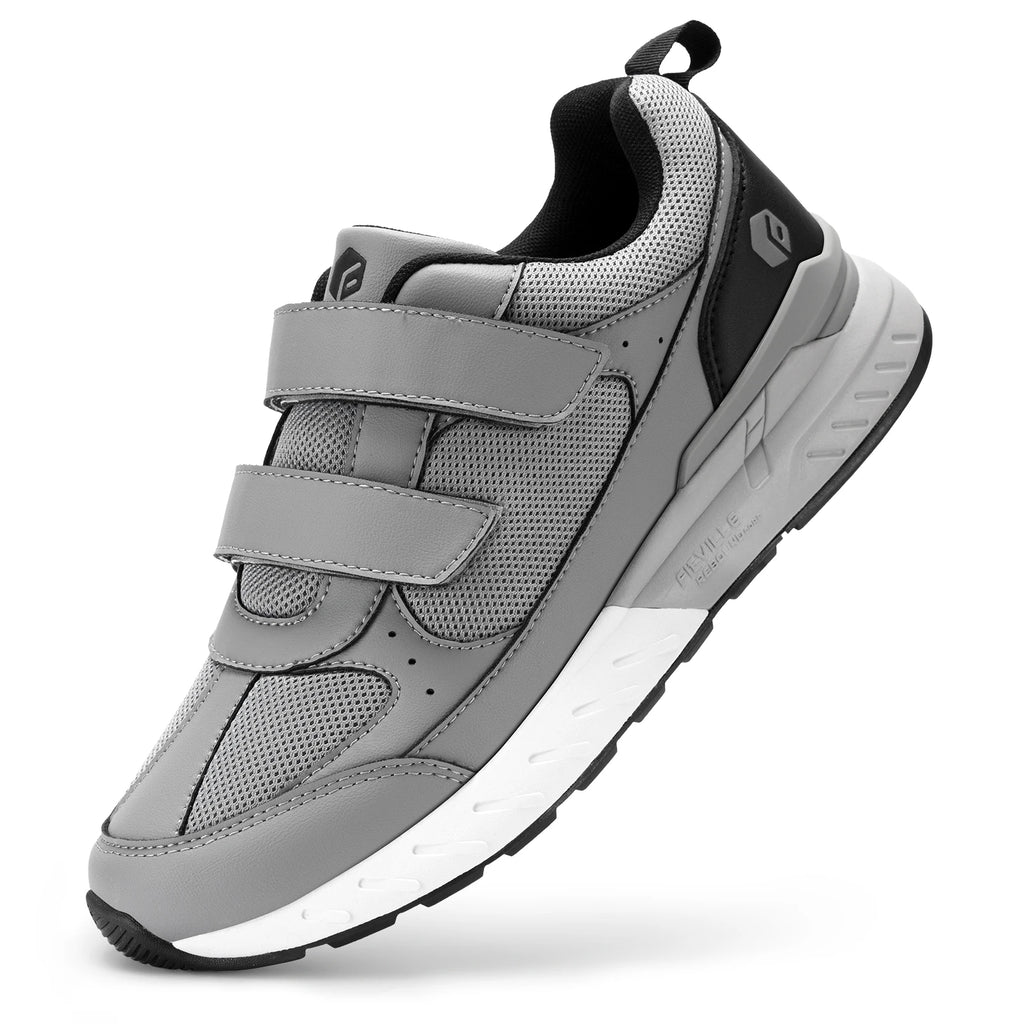 FitVille Diabetic Shoes for Men Extra Wide Width Adjustable Closure Walking Shoes Slip-on Sneakers for Foot Pain Relief Swollen