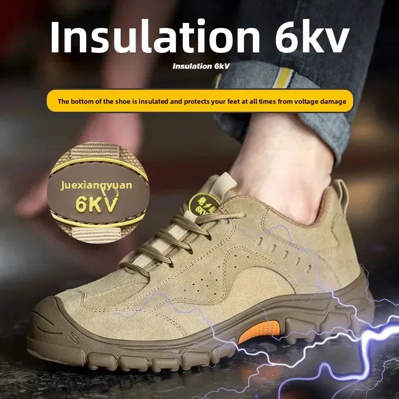 Electrician Insulated Shoes 6kv Safety Work Shoes for Men Soft Bottom Anti Crush And Piercing Construction Site Work Boots