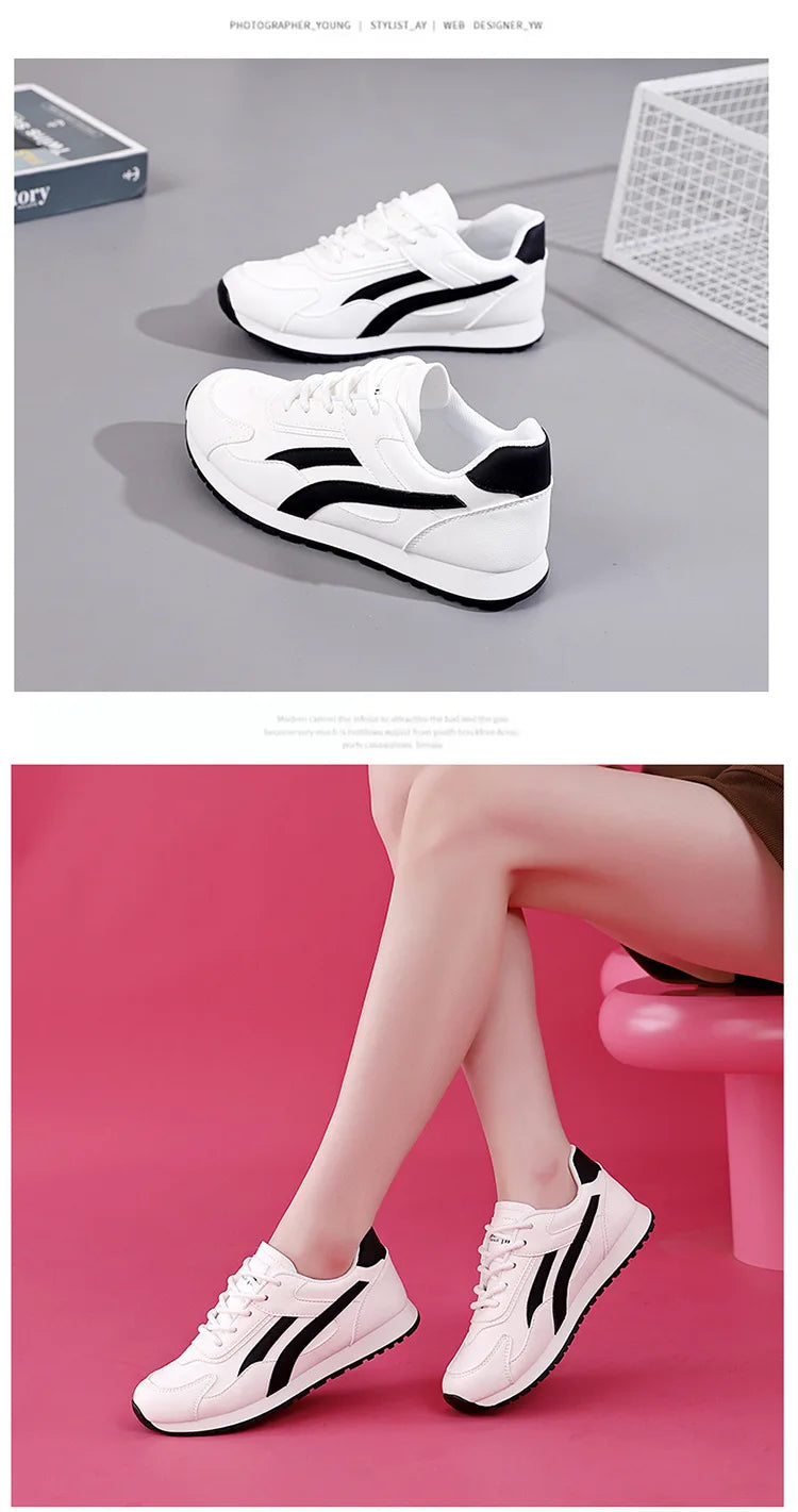 Plus Size Women White Shoes Female Spring New Style Female Student Casual Sports Versatile Sneakers Women Forrest Gump Shoes