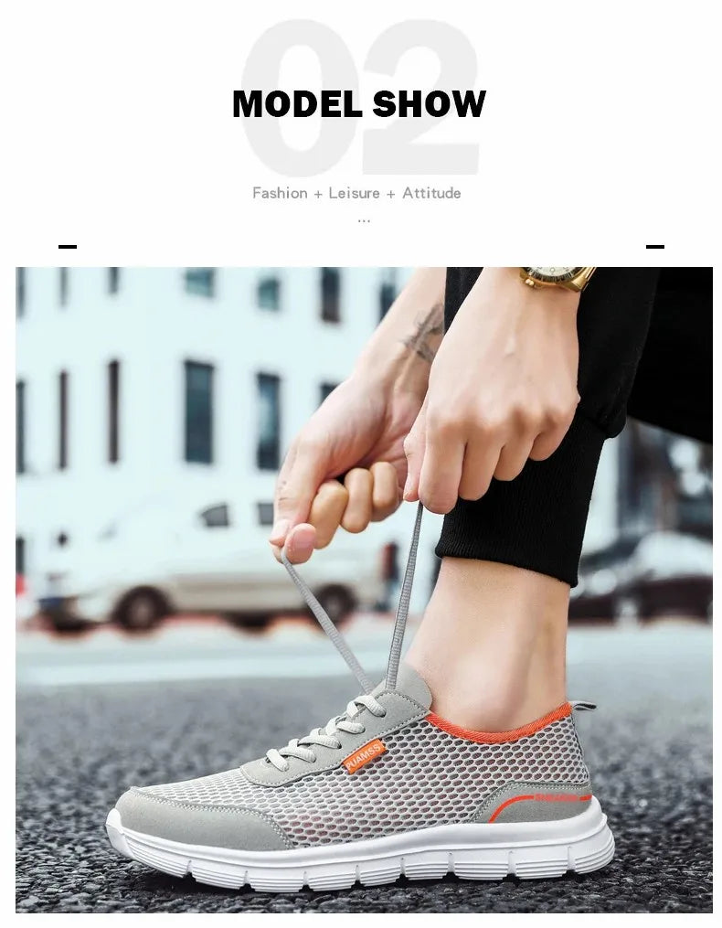 Summer Casual Shoes Men Sneakers 2024 New Flats Men Shoes Breathable Plus Size 46 Outdoor Tenis Masculino Zapatillas Hombre