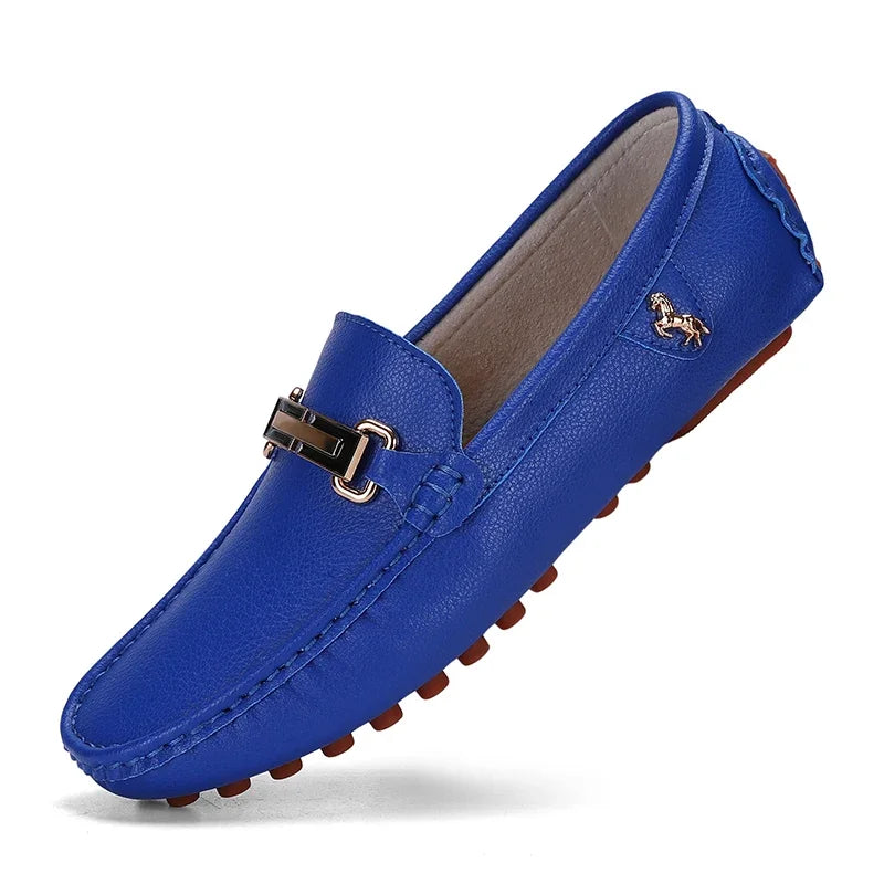 YRZL Men's Loafers Dress Office Shoes Men PU Leather Casual Shoes Lightweight Breathable Comfortable Slip on Driving Shoes Men