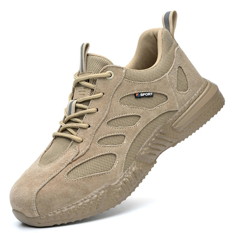 plastic toe cap safety shoes lightweight comfortable construction shoes for men protective work sneakers anti-slip work shoes