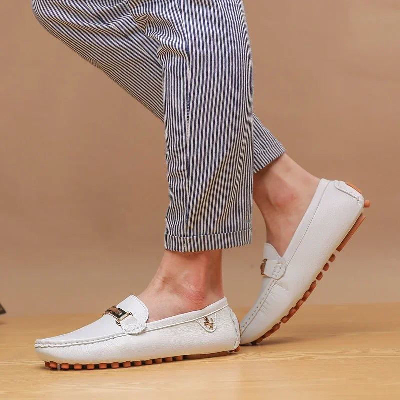 YRZL Men's Loafers Dress Office Shoes Men PU Leather Casual Shoes Lightweight Breathable Comfortable Slip on Driving Shoes Men