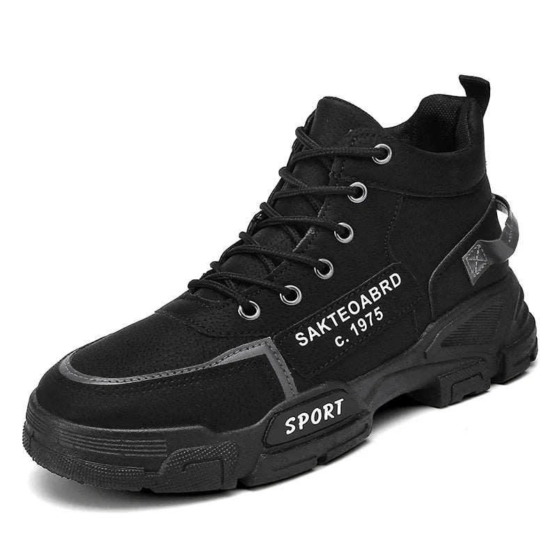 Men's Casual Boots Soft Sole Anti Slip Four Seasons Work Outdoor Botas Student Sports Boot Fashion Youth Versatile Trendy Boots