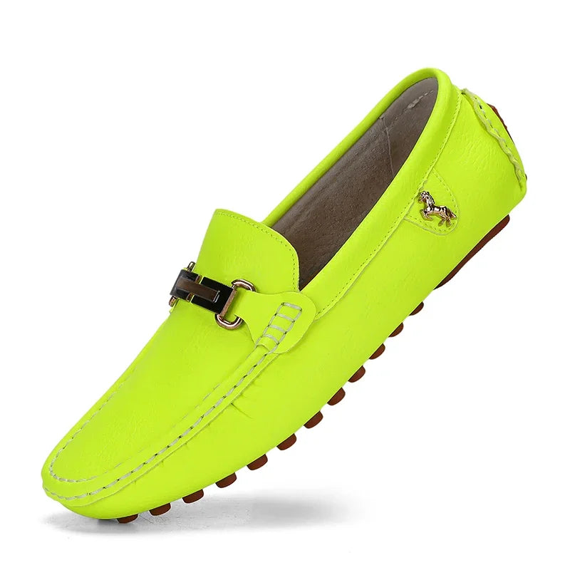 YRZL Men's Loafers Dress Office Shoes Men PU Leather Casual Shoes Lightweight Breathable Comfortable Slip on Driving Shoes Men