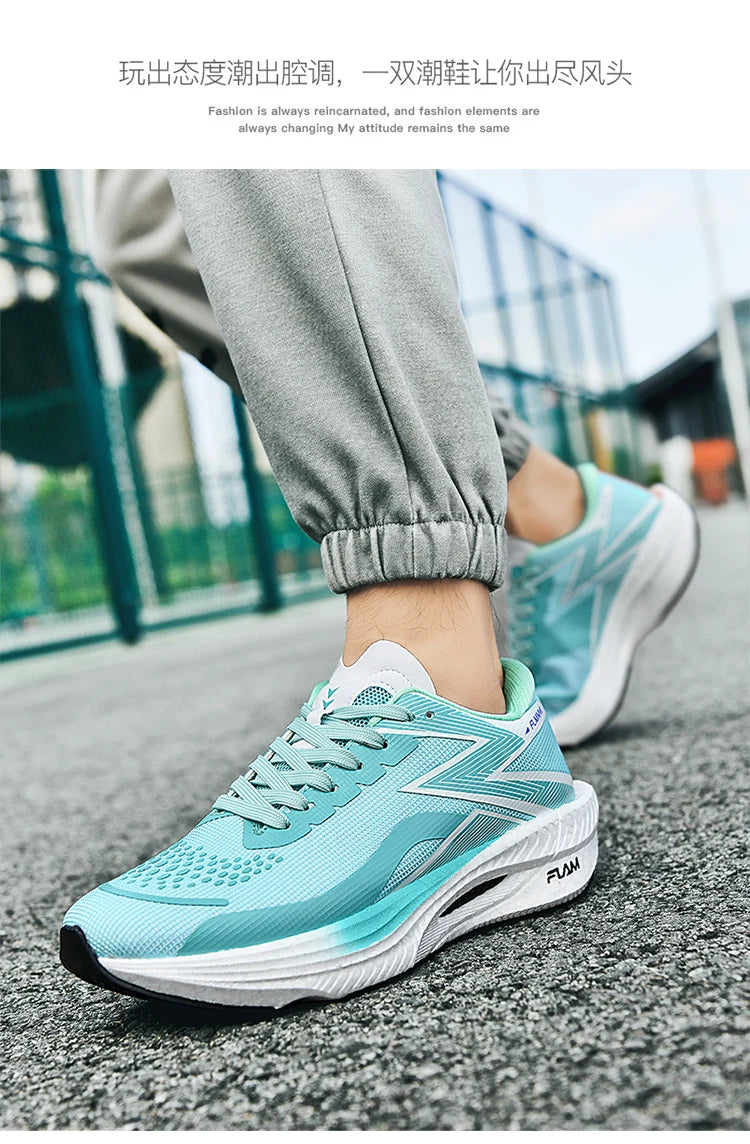 Running Shoes Carbon Board Speciality Marathon Men Sports Breathable Lightweight Women's Comfortable Athletic Nonskid Sneakers