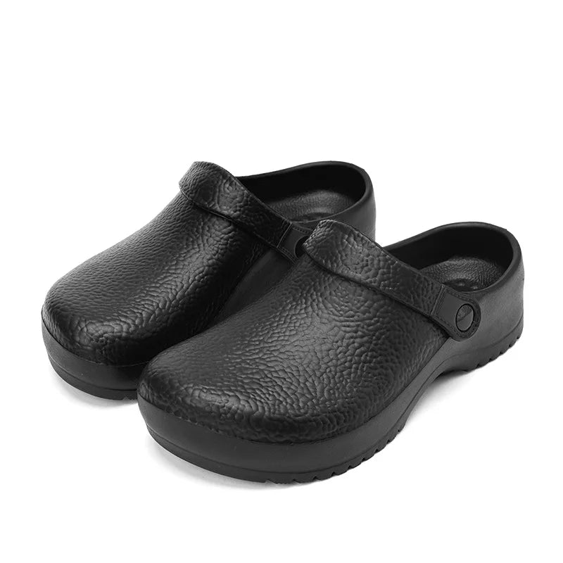 Litfun Summer Clogs Slippers For Men New Waterproof Oil-proof Kitchen Chef Shoes Outdoor Antiskid Garden Shoes EVA Beach Sandals