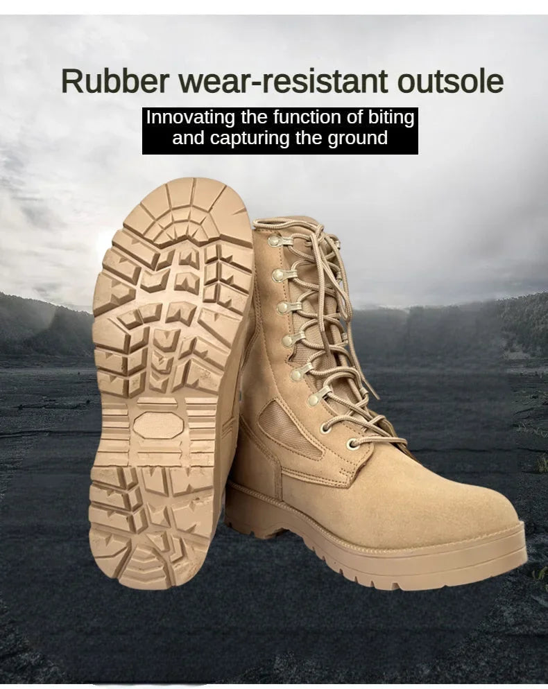 2025 New Man Tactical Combat Boots Men Outdoor Hiking Desert Boots Breathable Male Ankle Boots Jungle Shoes