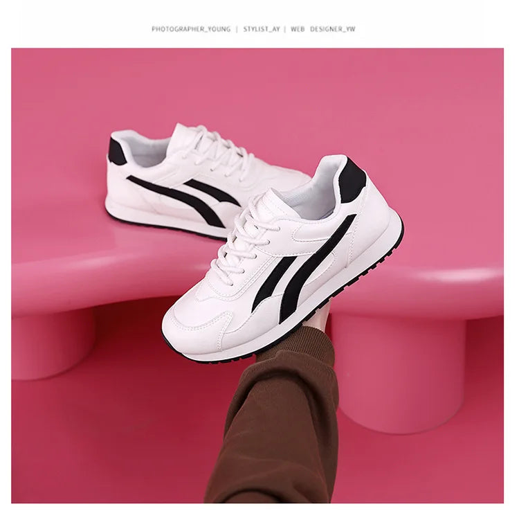 Plus Size Women White Shoes Female Spring New Style Female Student Casual Sports Versatile Sneakers Women Forrest Gump Shoes