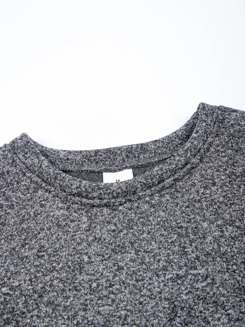 Men's Warm Crew Neck Sweatshirt Fleece Lined Thermal Pullover Autumn Winter Fashion Casual Sweater Loose Knit Long Sleeve Hoodie