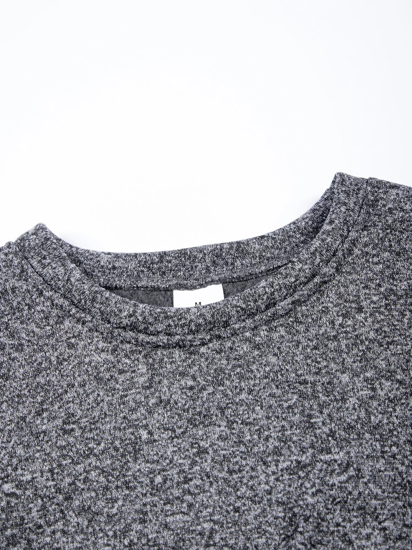 Men's Warm Crew Neck Sweatshirt Fleece Lined Thermal Pullover Autumn Winter Fashion Casual Sweater Loose Knit Long Sleeve Hoodie