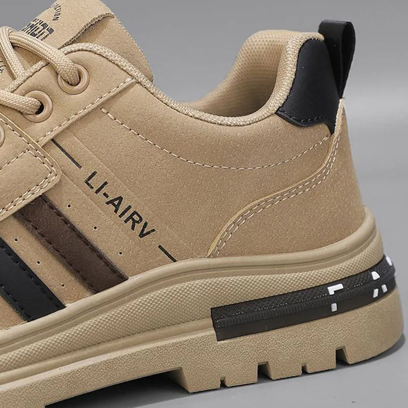Oulylan Men's Luxury Running Shoes Breathable Skateboarding Shoes Black Thick Soled Comfortable Casual Sports Shoes Denim Boots