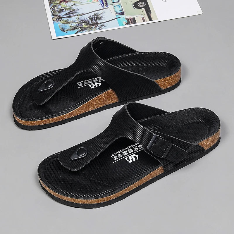 Big Size Mens Flip Flops Microfiber Leather Slippers Clogs Chanclas Hombre Chinelo Masculino Claquette Homme Summer Casual Shoes