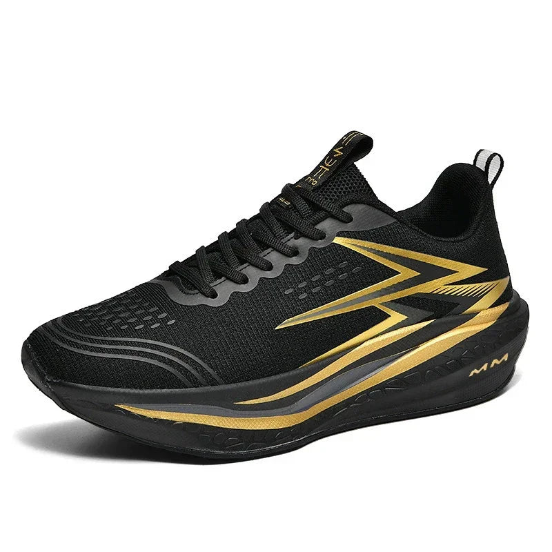 Men Women Carbon Plate Running Shoes Soft Cushion Shock Absorbing Sports Shoes Unisex Sneakers Light Anti-Slip Training Shoes