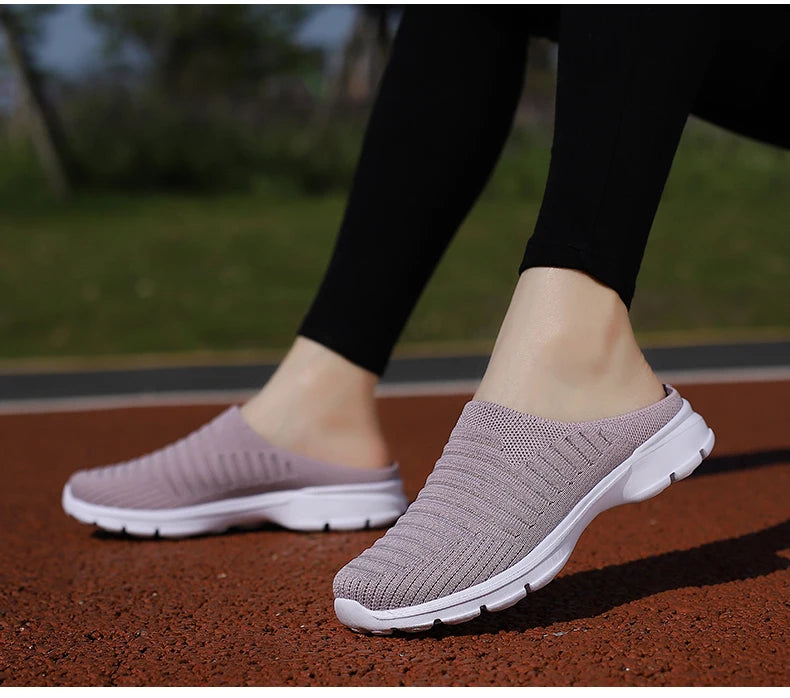Men Slippers Summer Mesh Breathable Home Indoor Slippers Men Thick Bottom Slides Fashion Couple Walking Shoes Chanclas Hombre